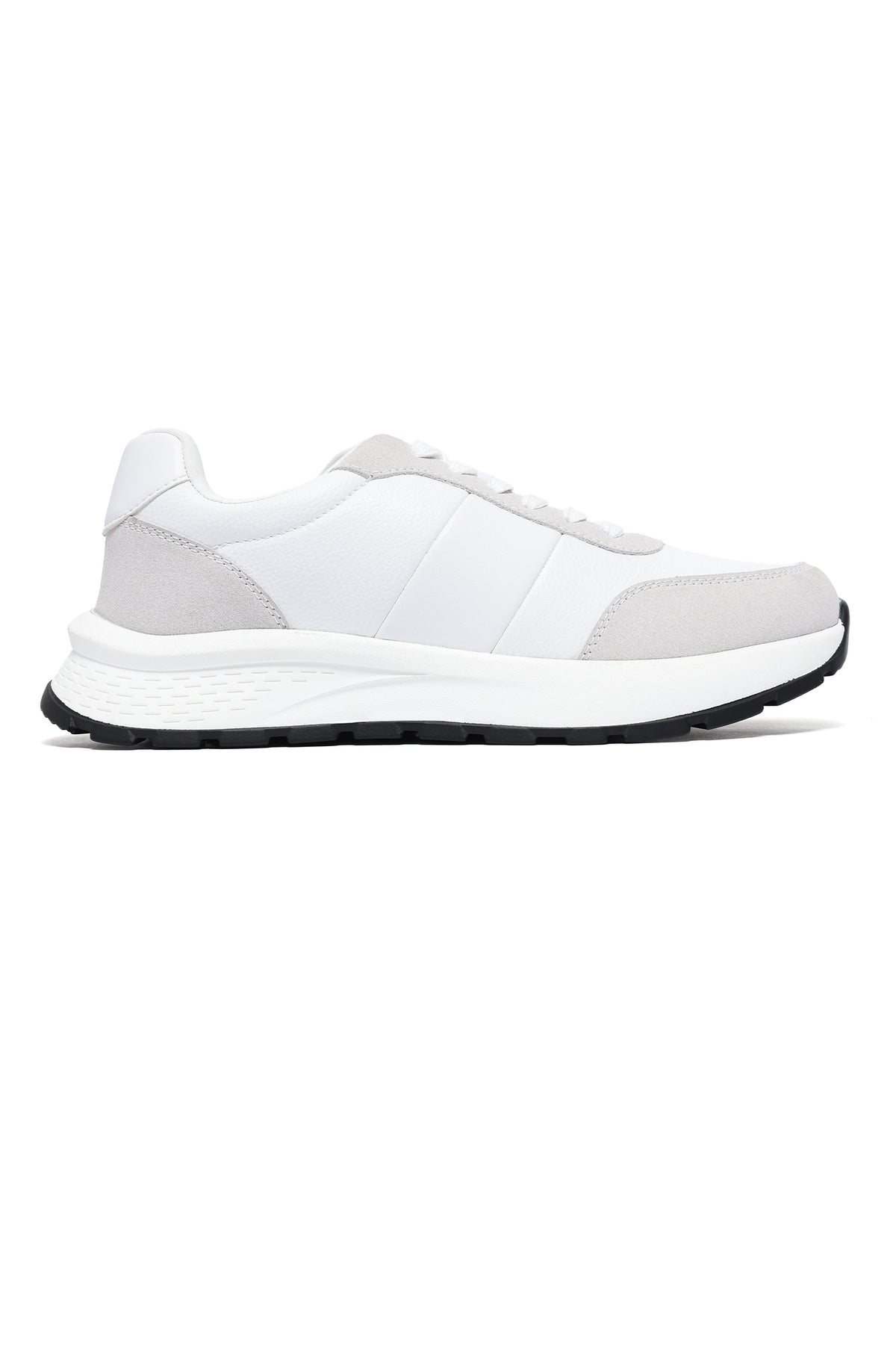 LAYERED RUNNER SNEAKER-WHITE
