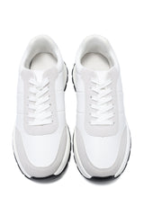 LAYERED RUNNER SNEAKER-WHITE