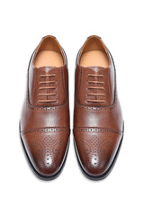 WINGTIP CAP-TOE OXFORD-BROWN