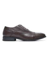 WINGTIP CAP-TOE OXFORD-COFFEE