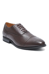 WINGTIP CAP-TOE OXFORD-COFFEE