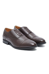 WINGTIP CAP-TOE OXFORD-COFFEE