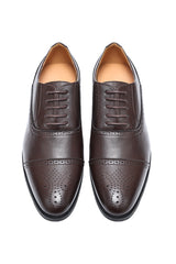 WINGTIP CAP-TOE OXFORD-COFFEE