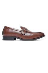 PREMIER BUCKLE APRON LOAFER-BROWN