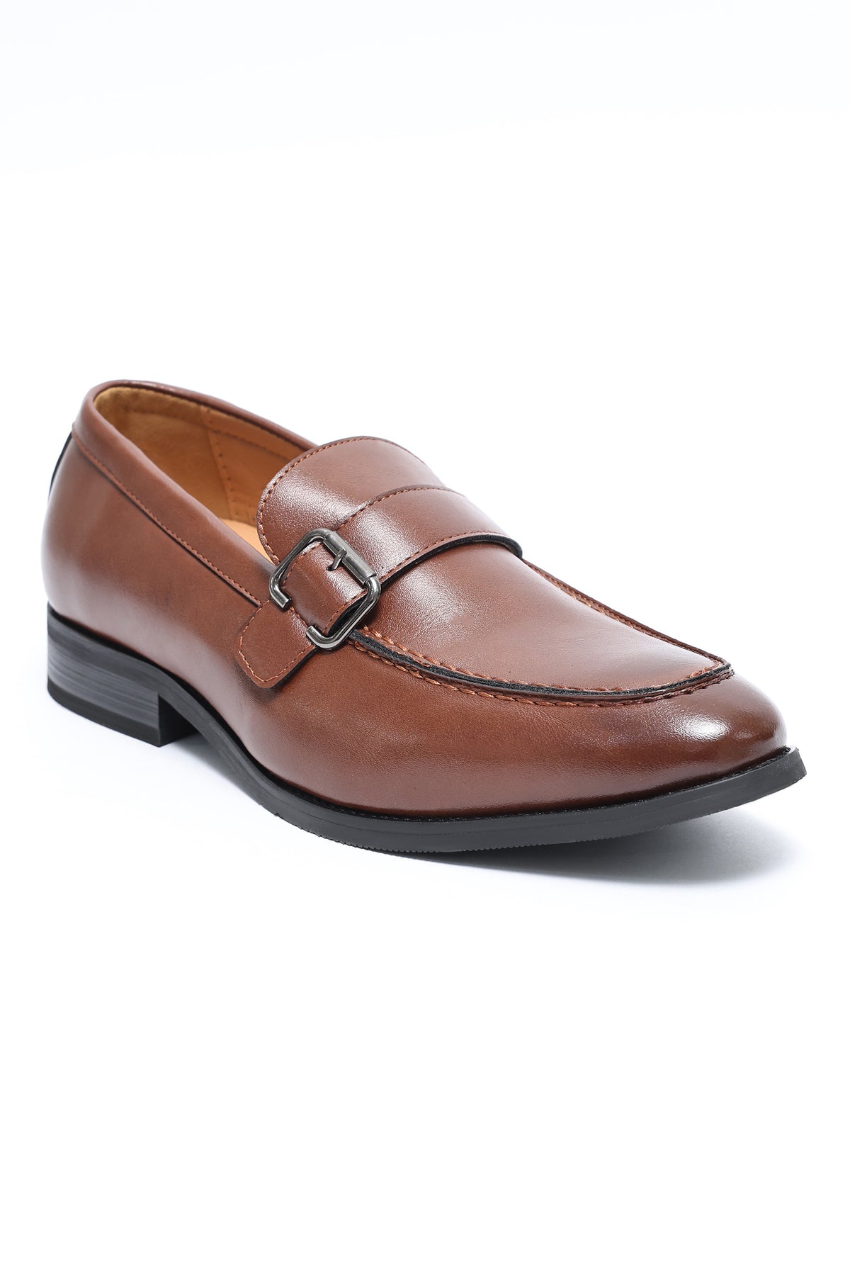 PREMIER BUCKLE APRON LOAFER-BROWN
