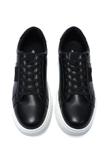 Men’s Low-Top Casual Sneakers-BLACK