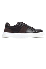 Men’s Low-Top Casual Sneakers-COFFEE