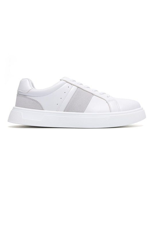 Men’s Low-Top Casual Sneakers-WHITE