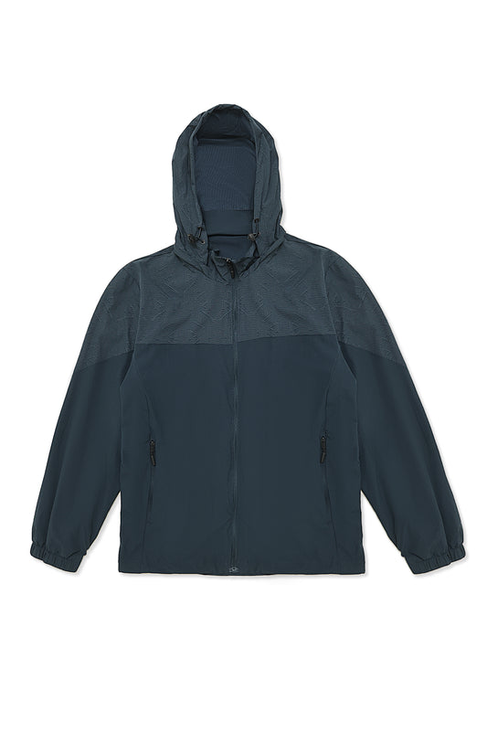 DRIFTCORE ZIP HOOD TOP-BLUE