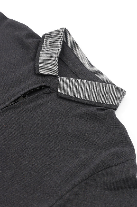 GREY AND WHITE POLO T-SHIRT-GREY