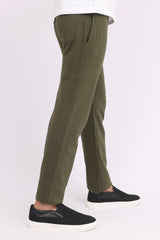 COMFY COTTON TROUSER-OLIVE