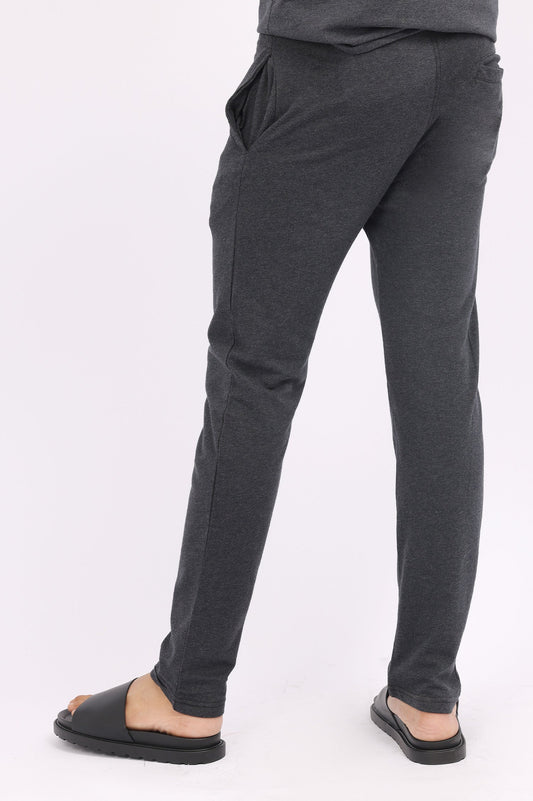 COMFY COTTON TROUSER-CHARCOAL