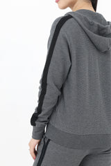 WOMEN THERMAL HOODIE-CHARCOAL