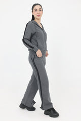 WOMEN THERMAL HOODIE-CHARCOAL