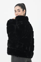 FUR JACKET-BLACK