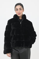 FUR JACKET-BLACK