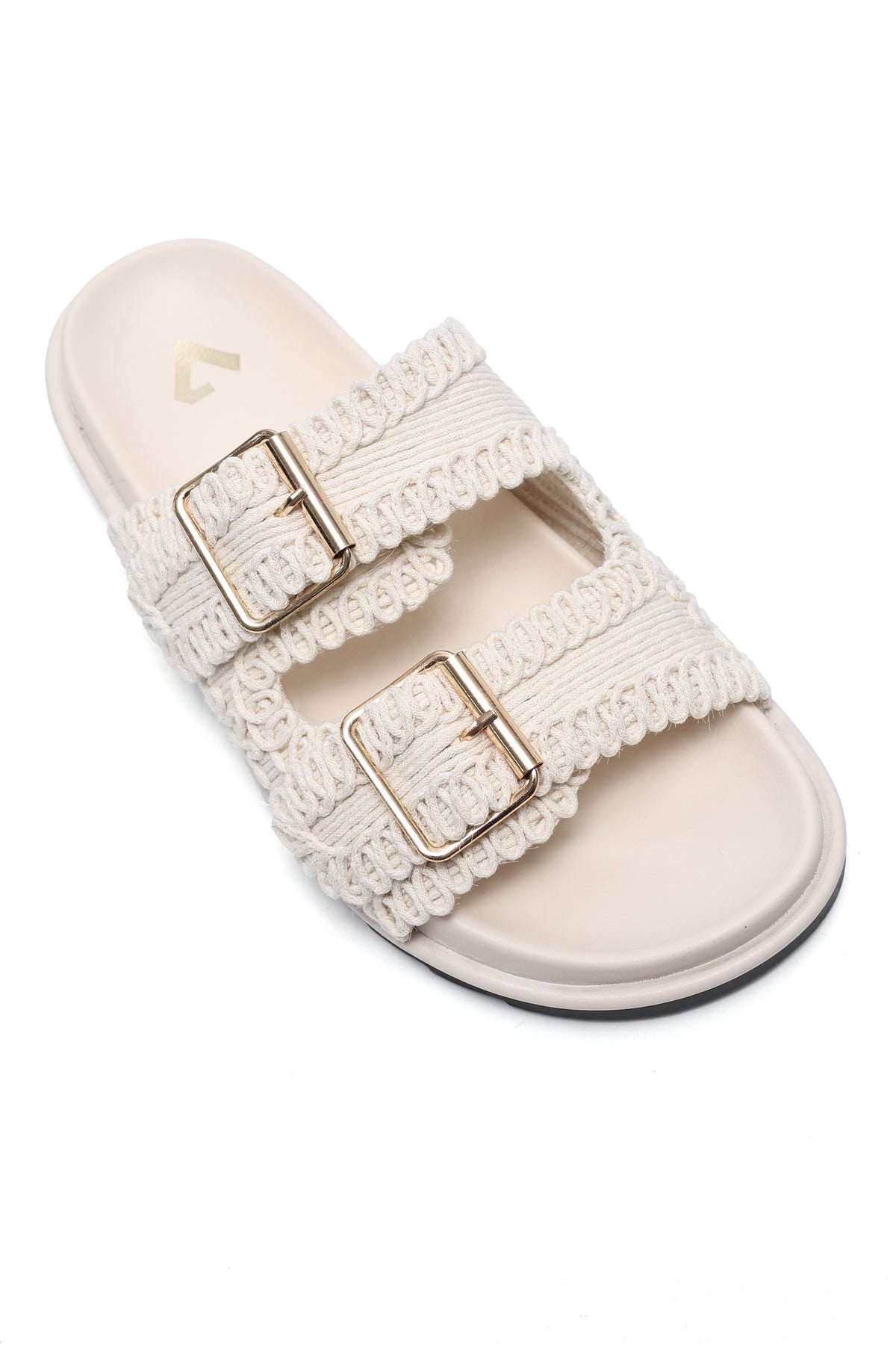 LUXORA DUAL STRAP SLIDE-BEIGE