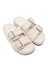 LUXORA DUAL STRAP SLIDE-BEIGE