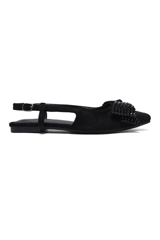 GLAMOUR BOW FLATS-BLACK