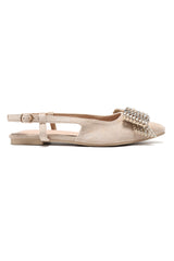 GLAMOUR BOW FLATS-BEIGE