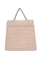 CROCODILE CHAIN TOTE - APRICOT