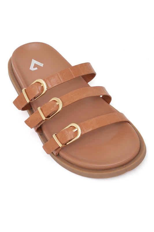 URBAN TRIPLESTRAP CROCO-CAMEL