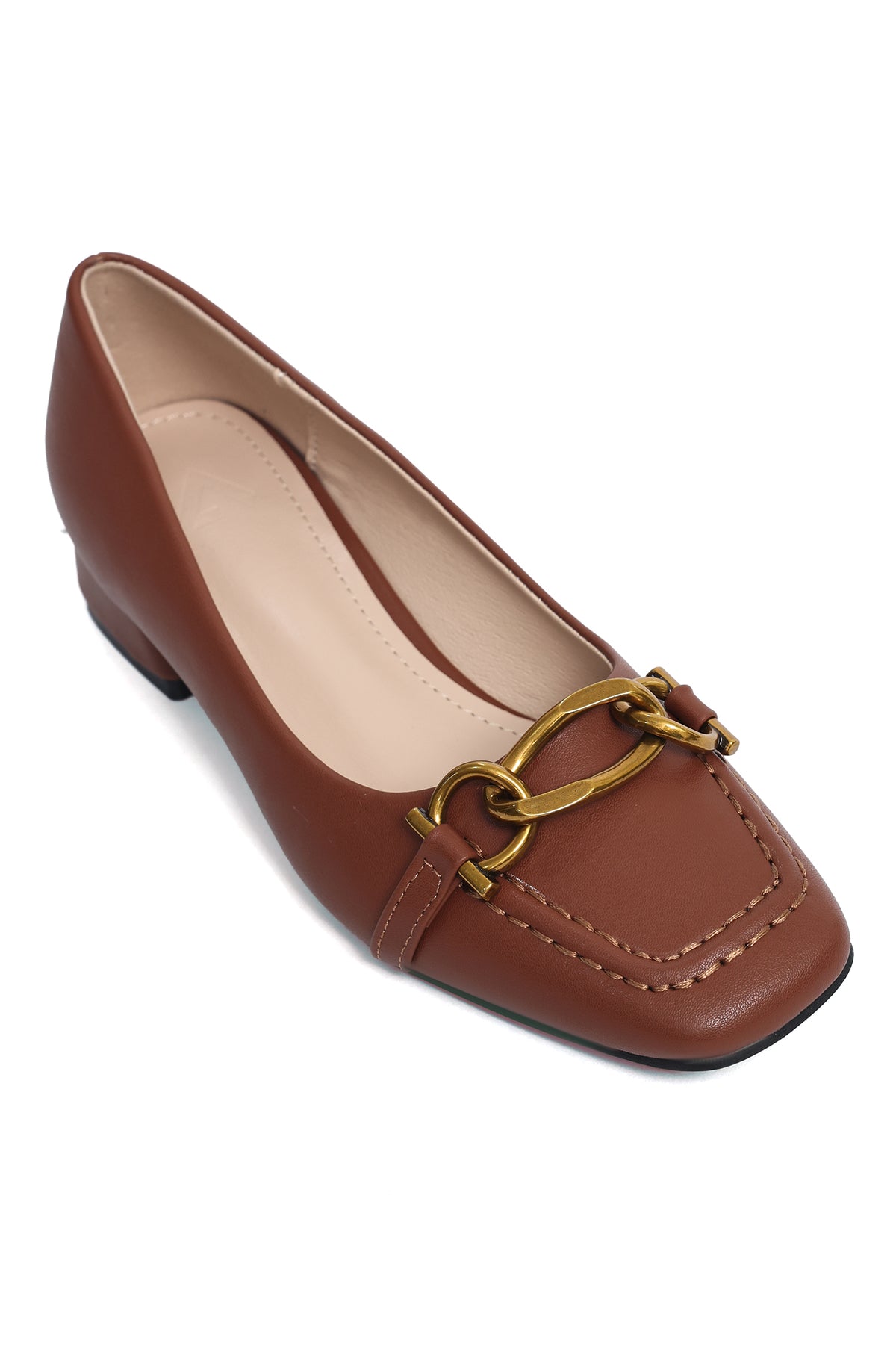 MAJESTIC LOOP HEEL PUMP-BROWN