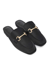 RUE FLAT BIT MULE-BLACK
