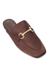 RUE FLAT BIT MULE-BROWN
