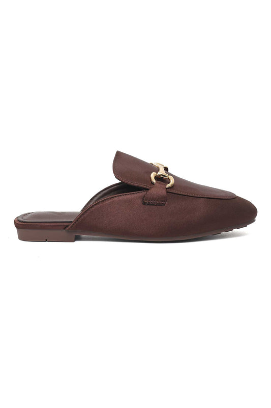 RUE FLAT BIT MULE-BROWN