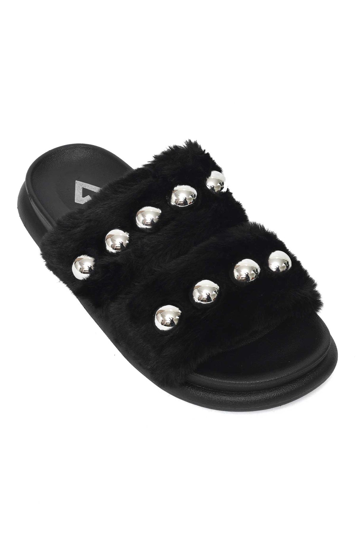 FLUFFCORE FUR SLIDE-BLACK