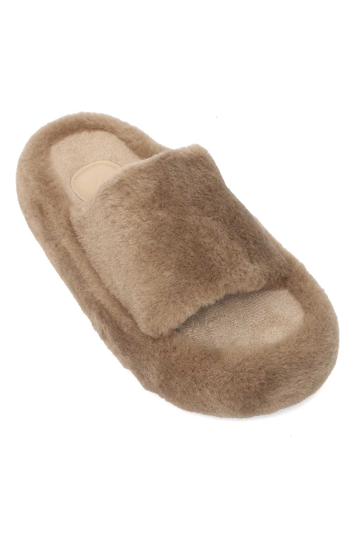 CLOUDSTEP FURRIFIED FUR SLIDE-KHAKI