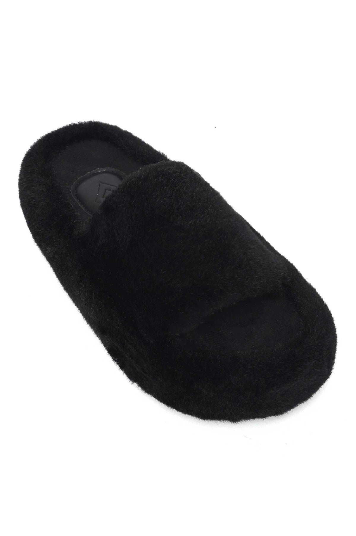 CLOUDSTEP FURRIFIED FUR SLIDE-BLACK
