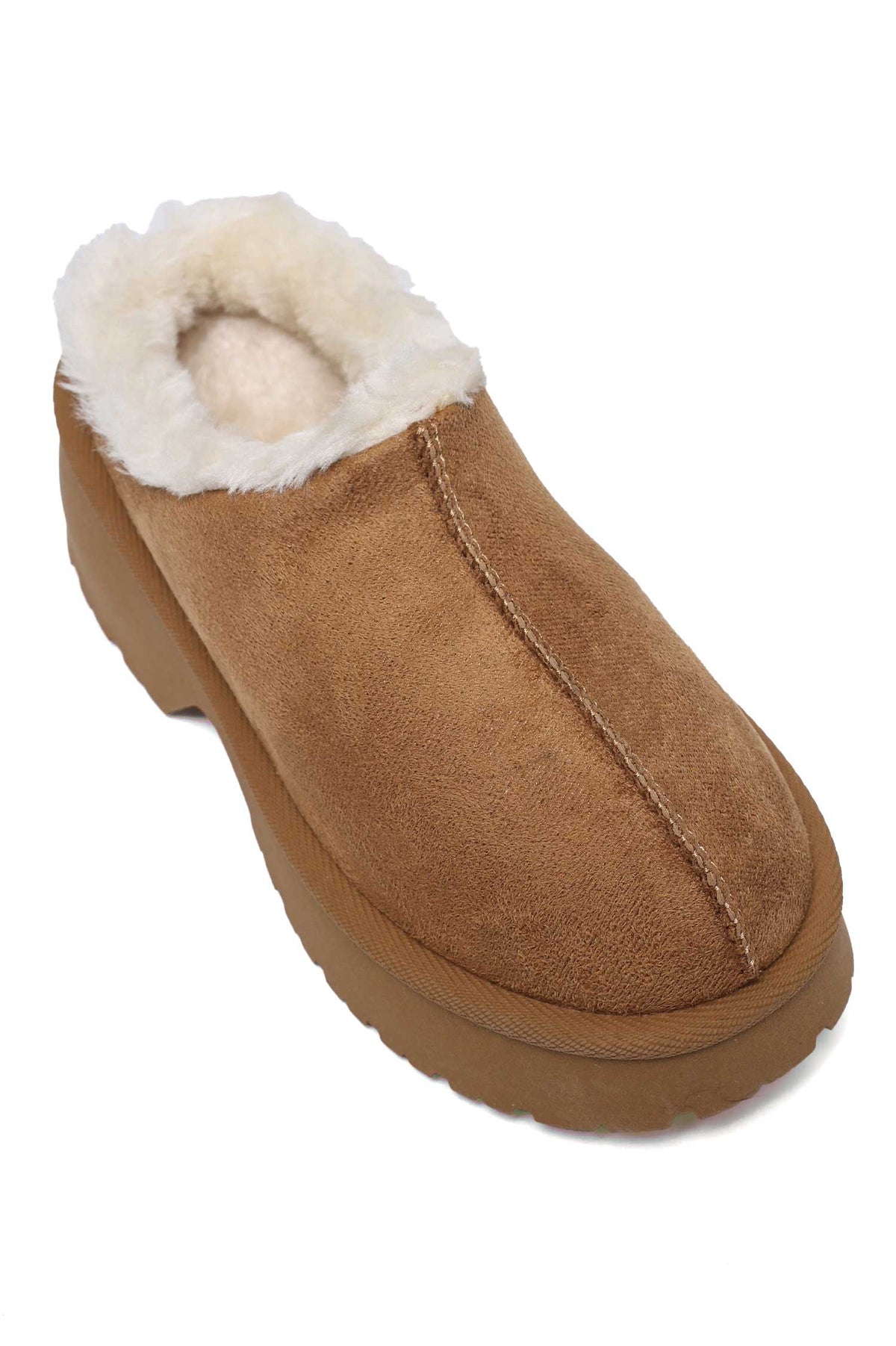 FLEECE LINED MULE-CAMEL