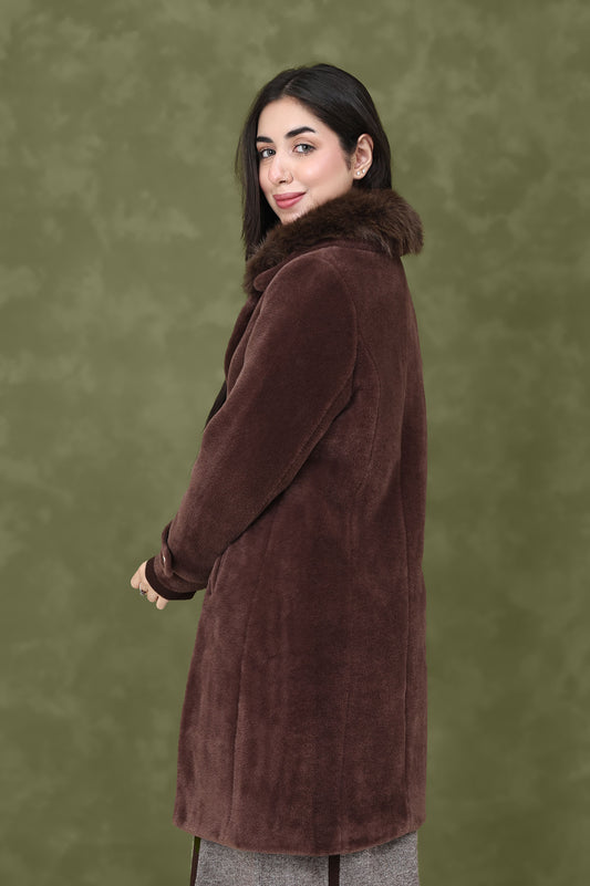 ELEGANT WINTER OVERCOAT-COFFEE