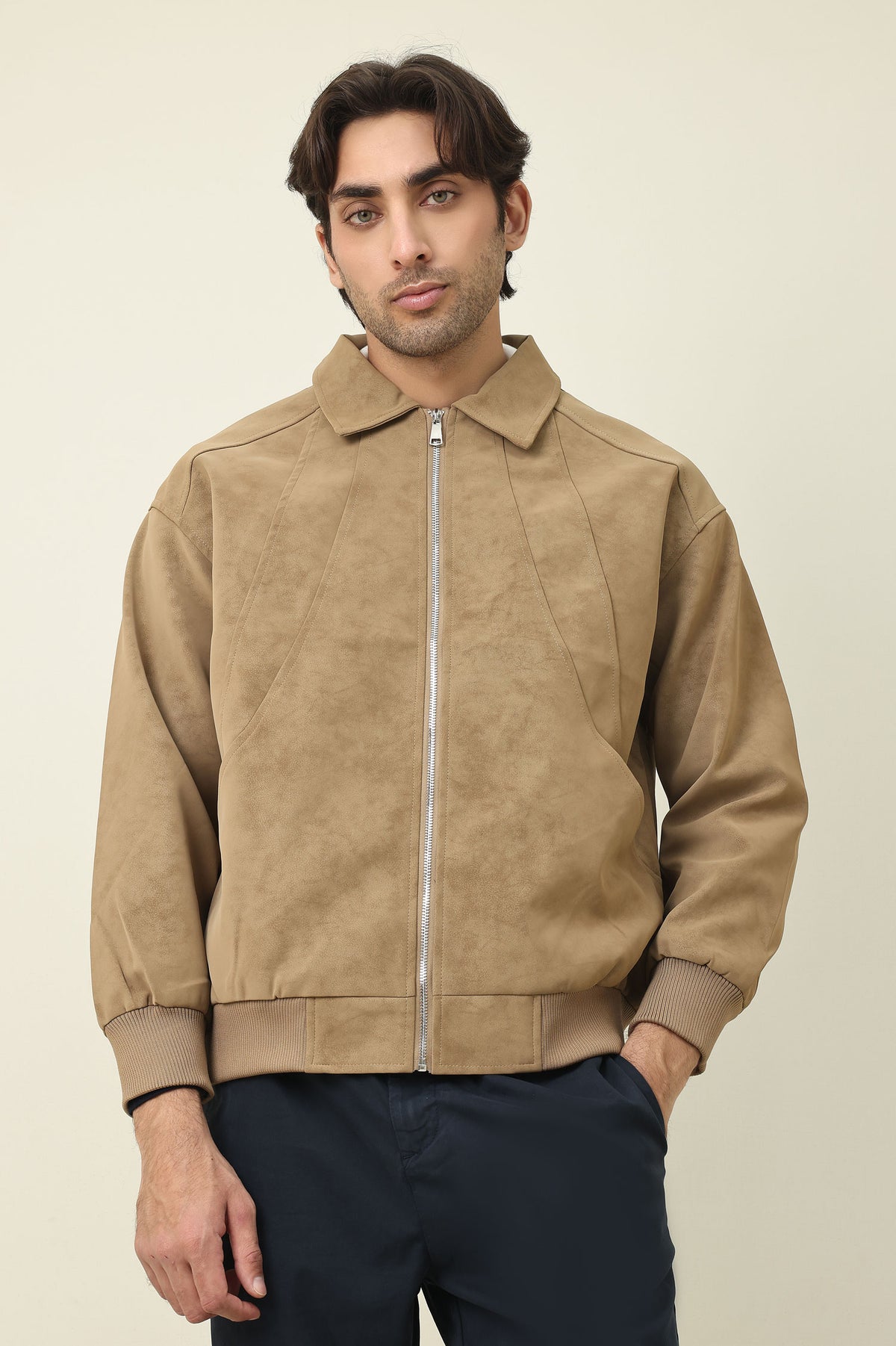 STONEHOLD ZIPPER JACKET-KHAKI