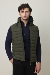 SLEEVELESS TRAIL JACKET-DK/GREEN