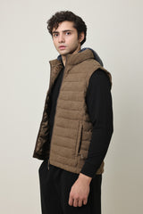 SLEEVELESS TRAIL JACKET-KHAKI