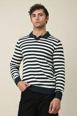 CONTINENTAL COLLAR SWEATER-GREEN