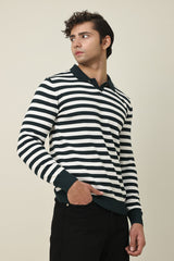 CONTINENTAL COLLAR SWEATER-GREEN