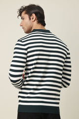 CONTINENTAL COLLAR SWEATER-GREEN