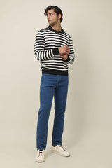 CONTINENTAL COLLAR SWEATER-GREY