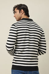 CONTINENTAL COLLAR SWEATER-GREY