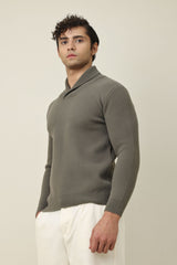 HARBOUR HAVEN SWEATER-OLIVE/GREY
