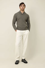 HARBOUR HAVEN SWEATER-OLIVE/GREY