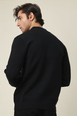 CORELINE ZIP SWEATER-BLACK