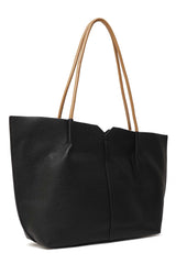 DUAL-TONE TOTE BAG-BLACK
