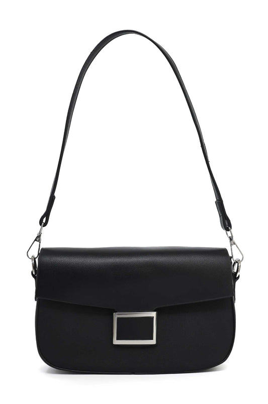 ARCHIVE LOCK FLAP BAG-BLACK
