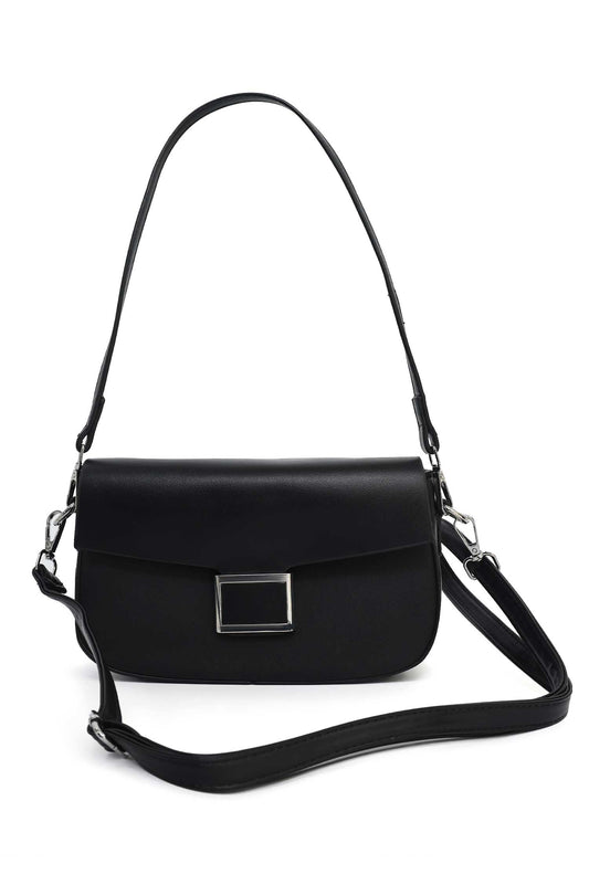 ARCHIVE LOCK FLAP BAG-BLACK