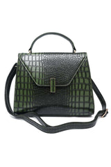 EMPIRE GRID HAND BAG-GREEN